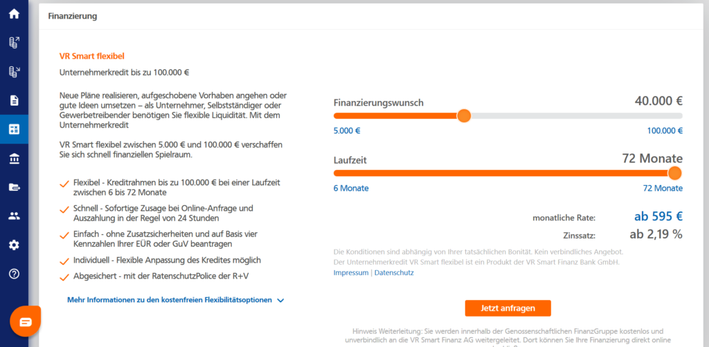 Online-Finanzierung in nur drei Schritten